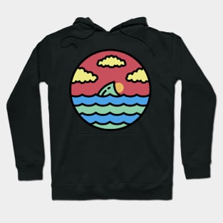 shark sunset Hoodie